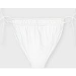 Offwhitefarbene Nachhaltige Bikinihosen zum Binden aus Polyamid für Damen Größe XL 