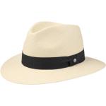 Schwarze Elegante Lierys Panamahüte aus Stroh für Herren Größe XL für den für den Sommer 