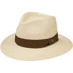 Hellbraune Elegante Lierys Panamahüte aus Stroh für Herren Größe XXL für den für den Sommer 