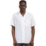 Weiße Bestickte Kurzärmelige LEVI'S Shirts mit Tasche aus Baumwolle für Herren Größe XL 