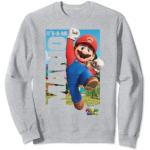 Graue Super Mario Mario T-Shirts für Herren Größe S 