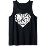 The Swans Heart - Swansea Fan Typografie Design Tank Top