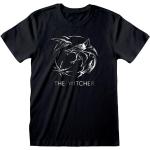 Silberne Kurzärmelige The Witcher T-Shirts aus Baumwolle für Herren Größe XXL 