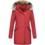 Reduzierte Rote Winterjacken für Damen Größe XL für den für den Winter 