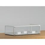 Weiße Moderne Tischvitrinen & Thekenvitrinen aus Glas abschließbar Breite 0-50cm, Höhe 50-100cm, Tiefe 0-50cm 