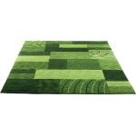 Grüne Theko Rechteckige Patchwork Teppiche aus Wolle 