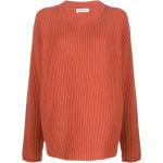 Reduzierte Orange Langärmelige Kaschmir-Pullover für Damen für den für den Herbst 