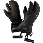 Schwarze Unifarbene Therm-ic Fäustlinge & Fausthandschuhe mit Knopf aus Leder Größe 10 für den für den Winter 