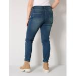 Blaue Unifarbene Casual 5-Pocket Jeans für Damen 