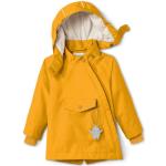 Gelbe Wasserdichte Winddichte Atmungsaktive TCHIBO Kinderkapuzenjacken aus Polyamid für Babys Größe 110 
