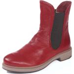 Reduzierte Rote Think! Cogita Nachhaltige Chelsea-Boots aus Leder für Damen Größe 41,5 mit Absatzhöhe bis 3cm für den für den Winter 