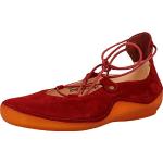 Rote Think! Kapsl Nachhaltige Damenballerinas mit Riemchen mit herausnehmbarem Fußbett Größe 37,5 