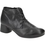 Schwarze Elegante Think! Nachhaltige Ankle Boots & Klassische Stiefeletten mit Reißverschluss aus Leder für Damen Größe 37 