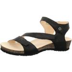 Reduzierte Schwarze Elegante Think! Dumia Nachhaltige Sandaletten mit Klettverschluss in Normalweite aus Glattleder leicht Größe 43 für den für den Sommer 