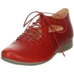 Reduzierte Rote Think! Lederschuhe & Kunstlederschuhe mit Schnürsenkel in Normalweite aus Leder 
