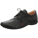 Reduzierte Schwarze Business Think! Stone Nachhaltige Derby Schuhe mit Schnürsenkel aus Glattleder für Herren Größe 40,5 