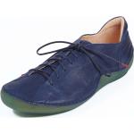Reduzierte Indigofarbene High Top Sneaker & Sneaker Boots mit Schnürsenkel in Breitweite aus Leder für Damen Größe 36,5 mit Absatzhöhe bis 3cm 