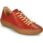 Reduzierte Rote Think! Tjub Nachhaltige Low Sneaker aus Leder für Damen Größe 36 mit Absatzhöhe bis 3cm 