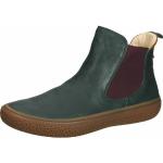 Reduzierte Grüne Casual Think! Runde Nachhaltige Blockabsatz Ankle Boots & Klassische Stiefeletten in Normalweite aus Nappaleder für Damen Größe 38 