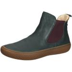 Reduzierte Grüne Casual Think! Runde Nachhaltige Blockabsatz Ankle Boots & Klassische Stiefeletten in Normalweite aus Nappaleder für Damen 