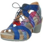 Blaue Elegante Think! Traudi Nachhaltige Trichterabsatz Sandaletten in Normalweite aus Glattleder leicht Größe 43 