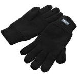 Reduzierte Schwarze THINSULATE INSULATION Gefütterte Handschuhe für Herren für den für den Winter 