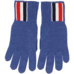 Reduzierte Blaue Thom Browne Strick-Handschuhe aus Jersey für Herren für den für den Winter 