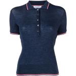 Reduzierte Blaue Kurzärmelige Thom Browne Kurzarm-Poloshirts für Damen Größe XS 