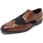 Hellblaue Business Derby Schuhe mit Schnürsenkel für Herren Größe 42 