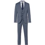 Reduzierte Blaue Unifarbene Thomas Goodwin Businesskleidung für Herren 4-teilig 