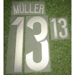 Thomas Müller Flock Set in Matchworn Size DFB Deutschland Away Trikot WM 2014
