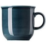 Mitternachtsblaue Unifarbene Thomas Runde Henkelbecher 360 ml mit Kaffee-Motiv aus Porzellan spülmaschinenfest 1-teilig 
