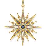 Blaue Sterne Boho Thomas Sabo Sternanhänger mit Ornament-Motiv vergoldet aus Gelbgold für Damen 