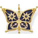 Hellblaue Sterne Thomas Sabo Runde Sternanhänger mit Insekten-Motiv Vergoldete aus Gelbgold handgemacht für Damen 