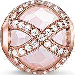 Reduzierte Pinke Thomas Sabo Beads aus Silber mit Rosenquarz für Damen 