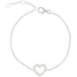 Reduzierte Silberne Elegante Thomas Sabo Herz Armbänder aus Silber mit Zirkonia für Damen zum Valentinstag 