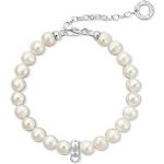 Reduzierte Silberne Elegante Thomas Sabo Charm Club Bettelarmbänder & Sammelarmbänder aus Silber mit Echte Perle für Damen 