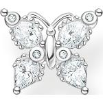 Weiße Thomas Sabo Schmetterling Ohrringe mit Insekten-Motiv für Damen 