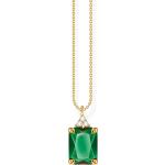 Smaragdgrüne Elegante Thomas Sabo Edelsteinketten vergoldet mit Smaragd für Damen 
