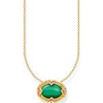 Grüne Thomas Sabo Edelsteinketten vergoldet mit Malachit handgemacht für Damen 