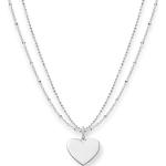 Silberne Thomas Sabo Zweireihige Halsketten & Mehrlagige Halsketten aus Silber graviert für Damen zum Valentinstag 