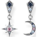 Hellblaue Sterne Thomas Sabo Runde Ohrhänger aus Silber handgemacht für Damen 