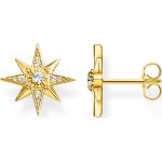 Goldene Sterne Elegante Thomas Sabo Sternohrstecker vergoldet mit Zirkonia für Damen 