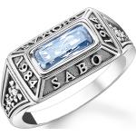 Thomas Sabo Ring College Ring blauer Stein hellblau