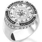 Silberne Thomas Sabo Runde Sternzeichen-Ringe mit Sternzeichen-Motiv poliert aus Silber für Damen Größe 50 