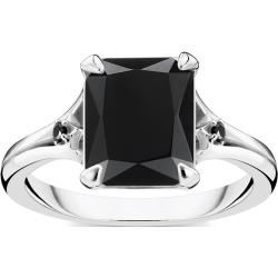 Thomas Sabo Ring mit schwarzem Stein Silber schwarz