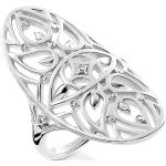 Reduzierte Silberne Blumenmuster Thomas Sabo Diamantringe mit Ornament-Motiv für Damen Größe 48 