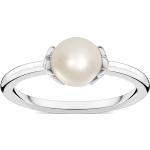 Reduzierte Silberne Thomas Sabo Damenperlenringe aus Silber mit Echte Perle Größe 52 