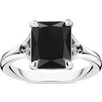 Silberne Elegante Thomas Sabo Ringe mit schwarzem Stein aus Silber mit Onyx für Damen Größe 56 