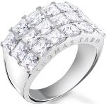 Reduzierte Silberne Elegante Thomas Sabo Damenringe glänzend mit Diamant graviert Größe 56 